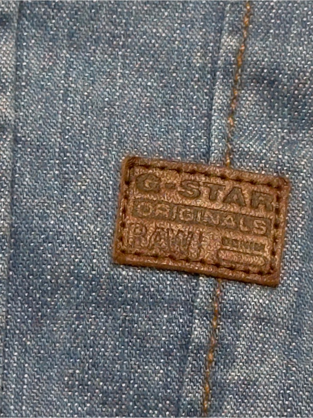 G-Star RAW Landoh Denim Shirt Slim Fit Light Blue Western Snap Men’s Size SMALL - Picture 3 of 10